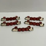 Vtg Vickilane Red Apple Drawer Pulls Handles Set Of 5 Farmhouse Cottage Decor. Fixed Price $17.99.