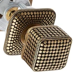 Vicenza - Tiziano Passage Door Handle Square Knob Dot Array. Fixed Price $330.00.