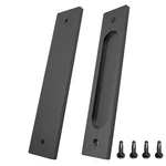Suiwotin 2PCS 7 Inch Flush Pull, Recessed Barn Door Handle, Rectangular Black. Fixed Price $21.12.