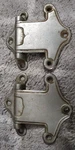 Antique Ice Box Hardware Art Deco Nickel Brass Offset Door Hinges Large 4". Fixed Price $22.00.