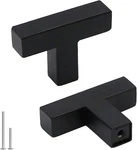 Goldenwarm 5 Black Square Bar Single Hole Knobs Cabinet Pack,. Fixed Price $20.99.
