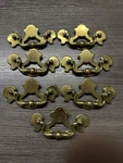Vintage Brass Drawer Pulls Chippendale Bail Handles Colonial Dresser (87). Fixed Price $25.00.