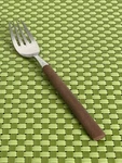 Cosmos Products Stainless Dinner Fork Brown Wood Like Handle Japan Flatware. Fixed Price $14.95.