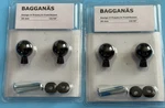 Ikea New Baggan Sknob Doorknobs ,black, 13/16 " 4 Pack Kitchen Bathroom Cabinets. Fixed Price $12.99.