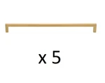 *5* Gliderite 12-5/8 In. C/c Satin Gold Slim Square Cabinet Drawer Bar Pulls. Fixed Price $35.99.