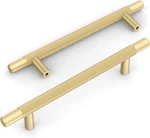 Asidrama Inch 128MM Knurled Kitchen Cabinet 5" Hole Center Brushed Gold 10 Pck. Fixed Price $35.09.