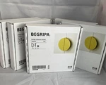 Sets: Ikea Begripa Handle Yellow Half-round 1/8" New 604.693.96 (5L 5R). Fixed Price $46.73.