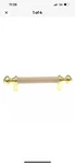 Amerock BP761-3A Polished Brass 3"CC Cabinet Bar Pull Handles Almond Center Nos. Fixed Price $40.00.