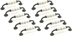 10) Century Oil Rubbed Bronze Brown Crackle Cabinet Cupboard Drawer Handle Pulls. Fixed Price $109.62.