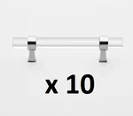 *10* Gliderite 3-3/4 In. C/c Clear Acrylic Drawer Pulls W/ Polished Chrome Base. Fixed Price $19.99.