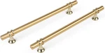 Haliwu 10-PACK Gold Cabinet Handles 8" Center Brushed Brass Kitchen Pulls. Fixed Price $39.99.