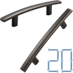 Koofizo 20-PACK Solid Curved Bar Cabinet 3" Cc 20PCS, Oil Rubbed Bronze. Fixed Price $51.14.