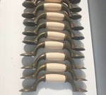 19 Amerock Allison Drawer Cabinet Pulls Brass Porcelain Salvage Almond #3866. Fixed Price $39.99.