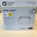 Commercial Electric Spin Light 7 Led Fixture, Bright White,. Fixed Price $11.00.