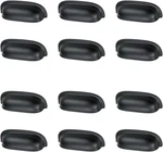 Quluxe 3.5" Drawer Pulls Flat Black Cabinet Cup Kitchen Hardware. Fixed Price $22.40.
