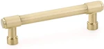 Lot Of 5 Emtek 86687US4 Jasper Cabinet Pull, 4" C-c, Satin Brass Qty. Fixed Price $72.77.