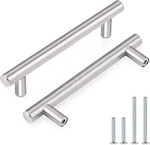 30 Pack 4 Inch Hole Centers Satin Nickel Cabinet Handles, Euro Style Drawer Pull. Fixed Price $35.99.