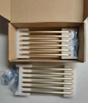 Yanxia Set Of 12 -sleek 7 9/16" Center Brushed Brass Cabinet Handle. Fixed Price $33.00.