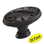 *25 Pack* Cosmas Cabinet Hardware Oil Rubbed Bronze Oval Knobs #4297ORB. Fixed Price $42.89.
