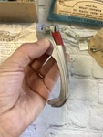 New - 1 Retro Mcm Stanley Century Pattern Cabinet Door Latch Set Red Button 4223. Fixed Price $14.99.