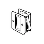 Don-jo PDL100619 PDL-100 Passage Pocket Door Lock, Clear Coated Satin Nickel Pla. Fixed Price $35.43.