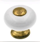 Belwith P221-LP White Ceramic 1" Cabinet Knob Lancaster Hand Polished Stem. Fixed Price $7.99.