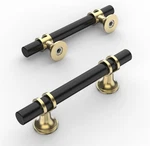 Matte Black Gold Cabinet Pulls 3 Inch Hole Centers Hardware Handles 10 Pcs. Fixed Price $47.56.