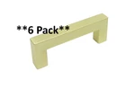 Pack- Origin 21 76MM Center To Brushed Brass Square Handle Pulls. Fixed Price $34.99.