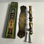 1971 Amerock C-176C-AE Vintage Hammered Brass Drawer Pull Handle W/ Screws. Fixed Price $8.00.