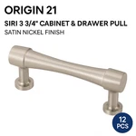 Origin 21 Siri 3-3/4" Cabinet Drawer Pull Satin Nickel 12 Pack Modern Hand. Fixed Price $55.00.