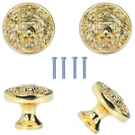 Cabinet Knobs Antique Lion Head Pulls Gold Animal Dresser Drawer.... Fixed Price $22.92.