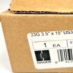 Hager 33G US3 Push Pull Plate 052667 Polished Brass 8 Ctc Nos. Fixed Price $104.88.
