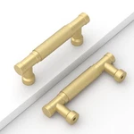 Coinkoly 10 Pack 3''(76MM) Gold Knurled Cabinet Handles Kitchen Brushed Pul. Fixed Price $60.04.