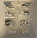 New Ikea Satta Drawer Pulls Knobs 3/16" White Marcus Arvonen Pack. Fixed Price $14.95.