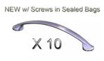 (10) New Nickel Satin Amerock Allison Design Handles BP52999-G10 W/ Screws Inbag. Fixed Price $8.95.