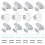 Cionyce 12 Pcs White Cabinet Knobs Metal Round Dresser Handle Pack,. Fixed Price $11.84.