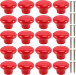 20 Pack Red Ceramic Cabinet Knobs, 1.26INCH/32MM Drawer Dresser Pulls With. Fixed Price $24.27.