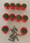 Set Of 10 Amerock 1/4" Red Strawberry Cabinet Knob Pull With Screws. Fixed Price $29.87.