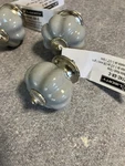 Liberty Hardware Chrome & Gray Blue Melon Shaped Knob 1.5" (38MM) New. Fixed Price $16.99.
