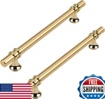 Leulan 10X Gold Kitchen Cabinet Handles Pulls 6-1/4" Brushed Zinc Alloy. Fixed Price $85.80.