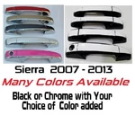 Custom Black Chrome Door Handle Overlays 2007-2013 Gmc Sierra Pick Clr. Fixed Price $95.00.