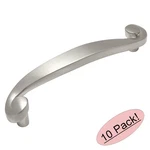 *10 Pack* Cosmas Cabinet Hardware Satin Nickel Swirl Handle Pulls #776SN. Fixed Price $24.08.