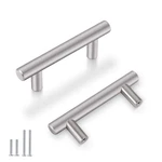 Probrico 25 Pack 2-1/2" Hole Center Handle Brushed Nickel Stainless Steel Bar. Fixed Price $70.28.
