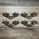 Antique Brass French Provincial Drawer Pulls Set Lot Handles 4.5" Wide 2" Center. Fixed Price $24.99.