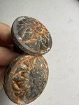 Pair Of Vintage Cast Iron Sunflower Drawer Knobs Rustic Floral Cabinet Pull. Fixed Price $20.00.