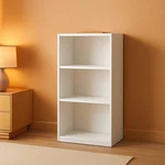 Luder Three Tier Open Shelf Bookcase Bright White Finish. Fixed Price $74.99.