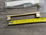 Alzassbg 10PK Brushed Brass Cabinet Pulls, 7"HOLE Center Gold Handles AL3061BB. Fixed Price $28.99.