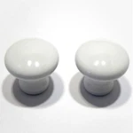 Amerock Cabinet Knob Porcelain-pair Of BP725-30 White Pk S Total #6. Fixed Price $10.97.