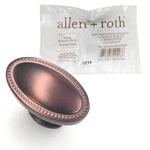 12 Pack Allen + Roth Designer Bronze Gilt Beaded Oval 1/2" Knob 40903. Fixed Price $21.69.