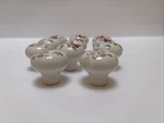 Belwith 11 Porcelain White Floral Flowers Painted Drawer Pulls Cabinet Knobs. Fixed Price $58.25.